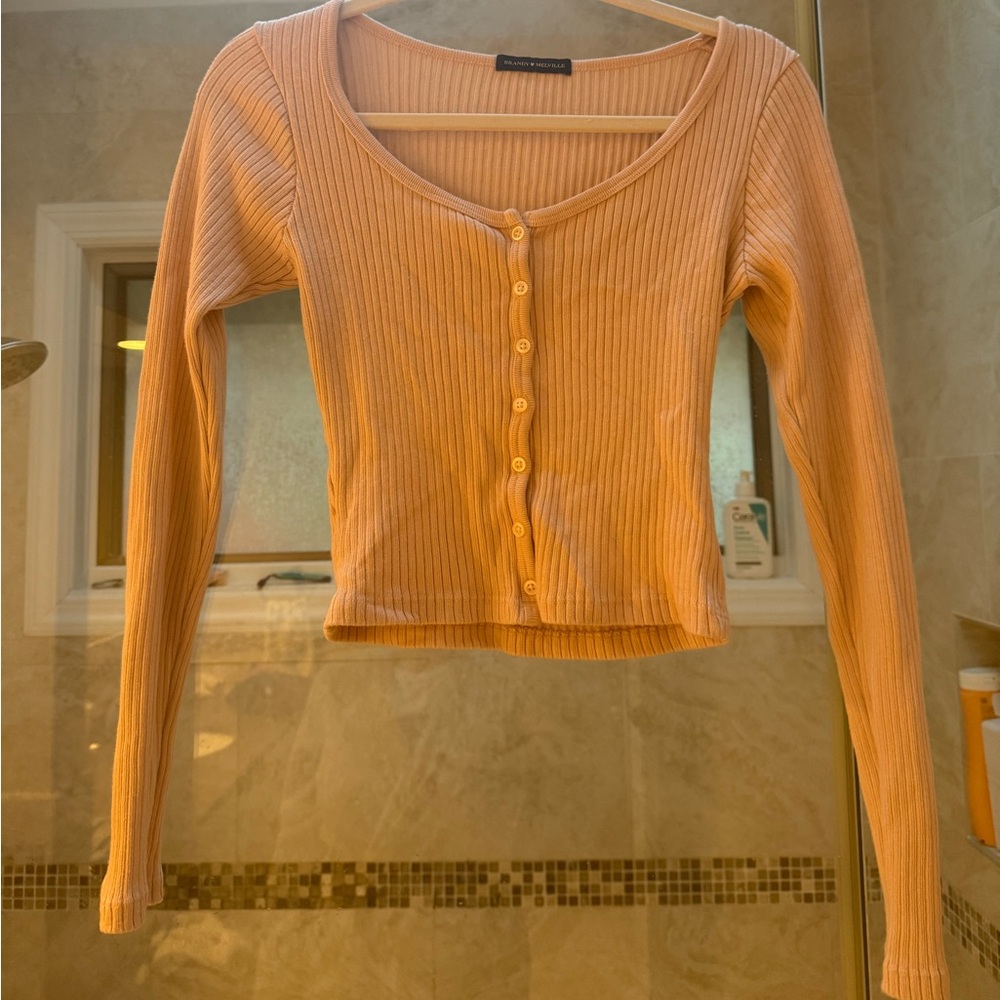 Small Brandy Melville Pink Cardigan Sweater